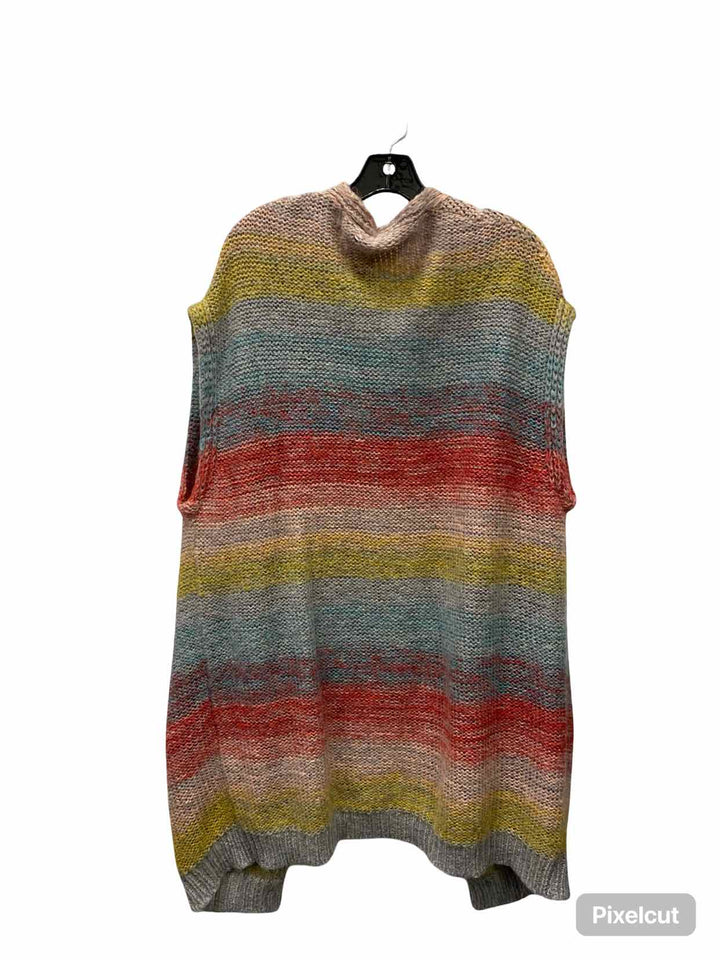 Moth Size M/L Multi-Color 30% mohair Vest Sweater