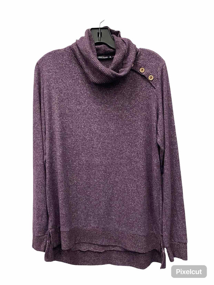 Pink Clover Size L Purple Sweater