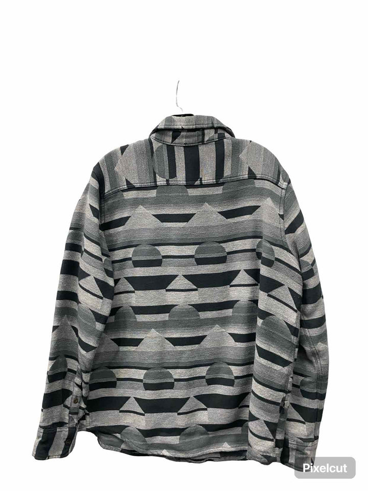 Mountain Hard Wear Size XL Gray Print 100% cotton Long Sleeve Shirts