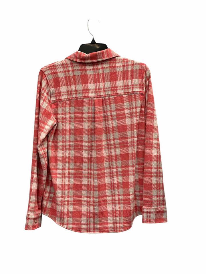 Faherty Brand Size S Pink White Plaid Long Sleeve Shirts