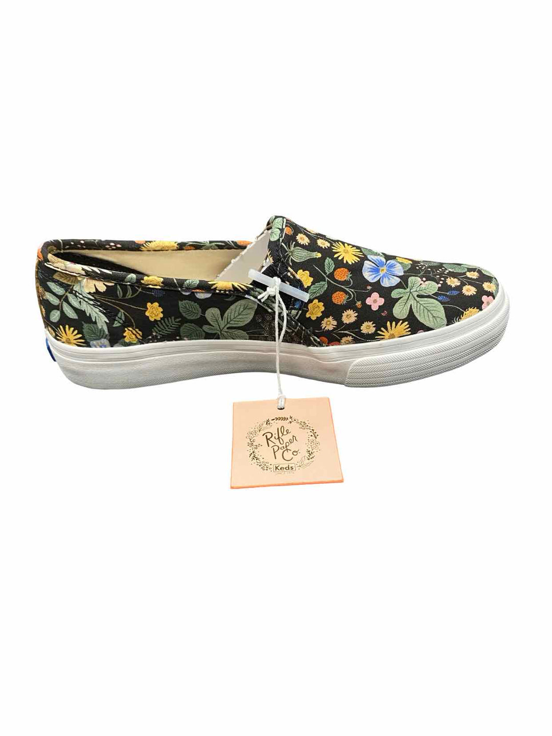 Keds Shoe Size 7 Black Floral Rifle Paper Co. NWT Sneakers