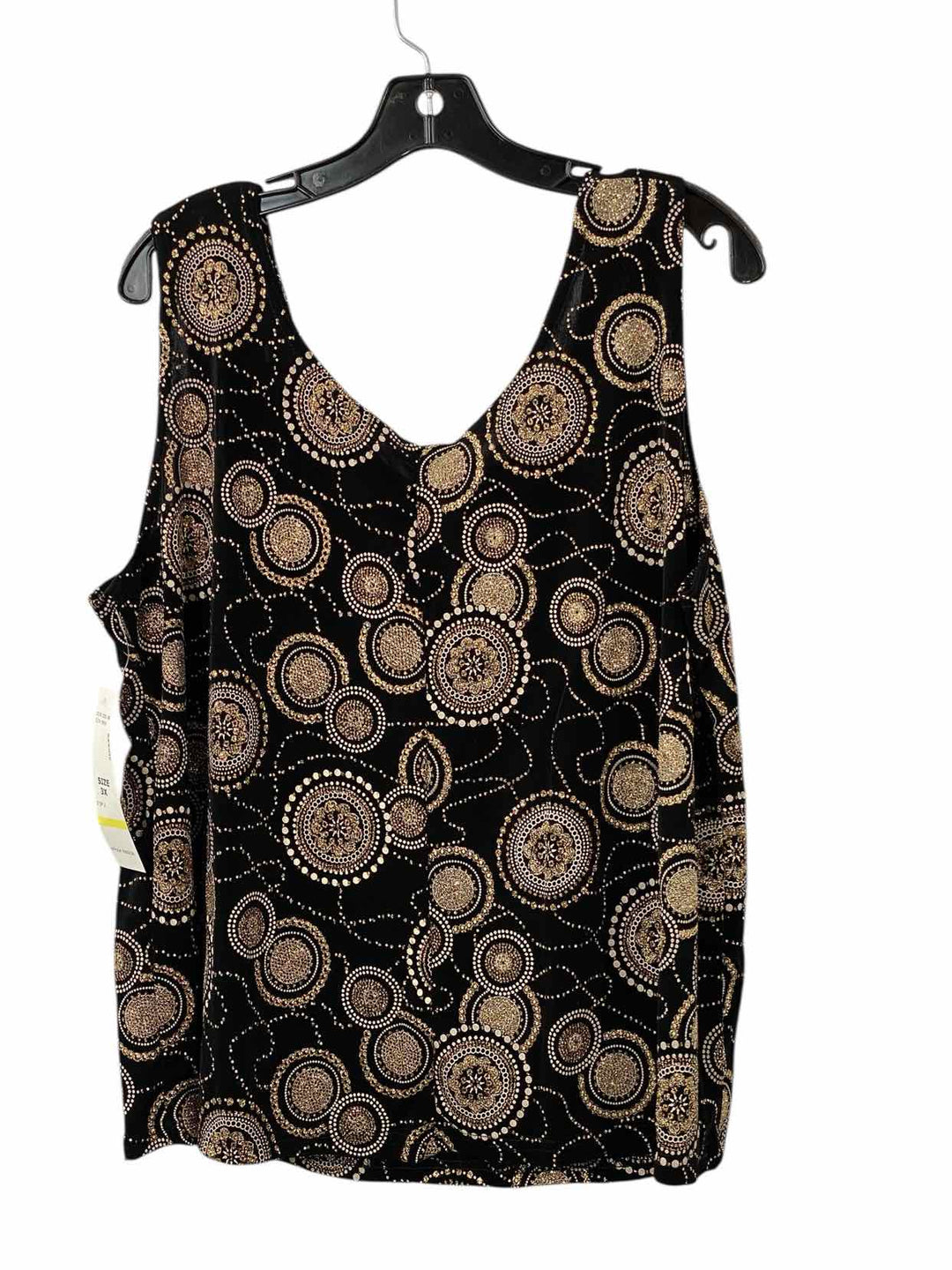 Onyx Nites Size 3X Black Multi sequined Tank Top