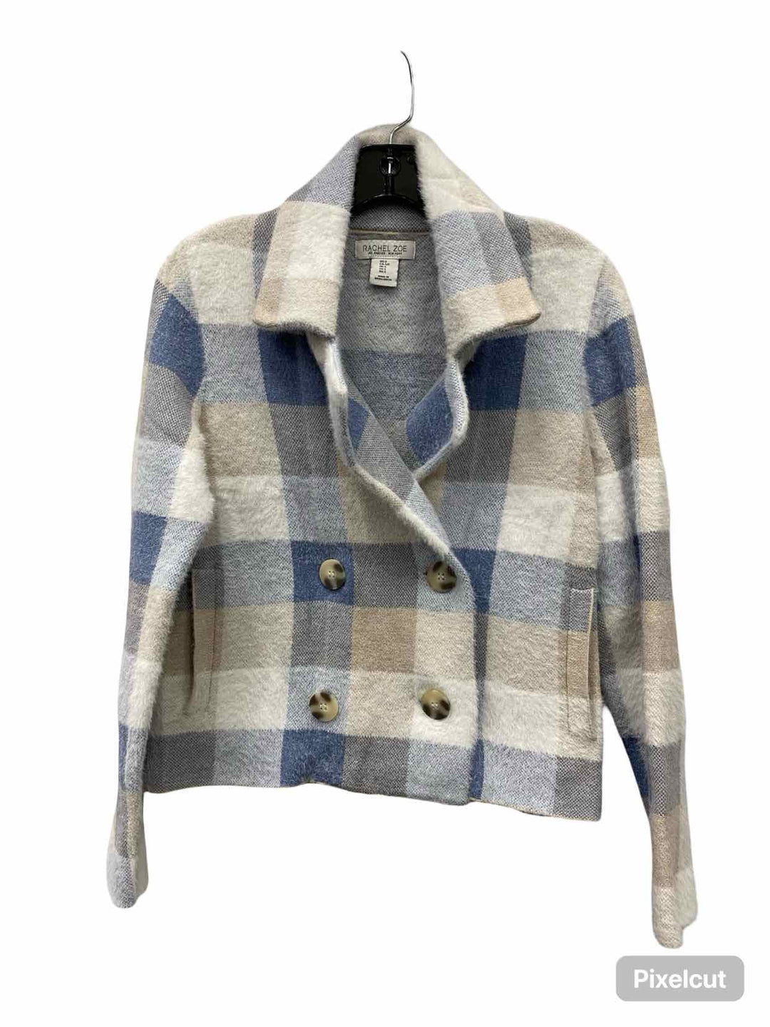 Rachel Zoe Size S Black White Plaid Jacket (Outdoor)