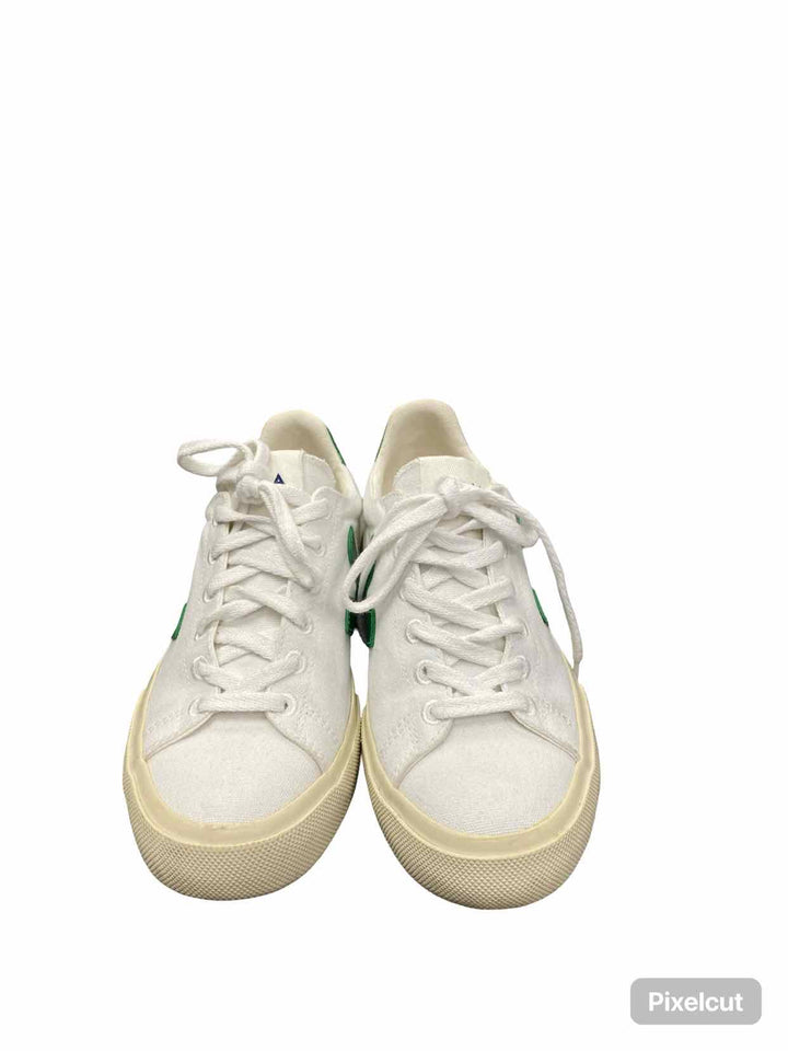 Veja Shoe Size 7 White Green Canvas Campo CA Sneakers