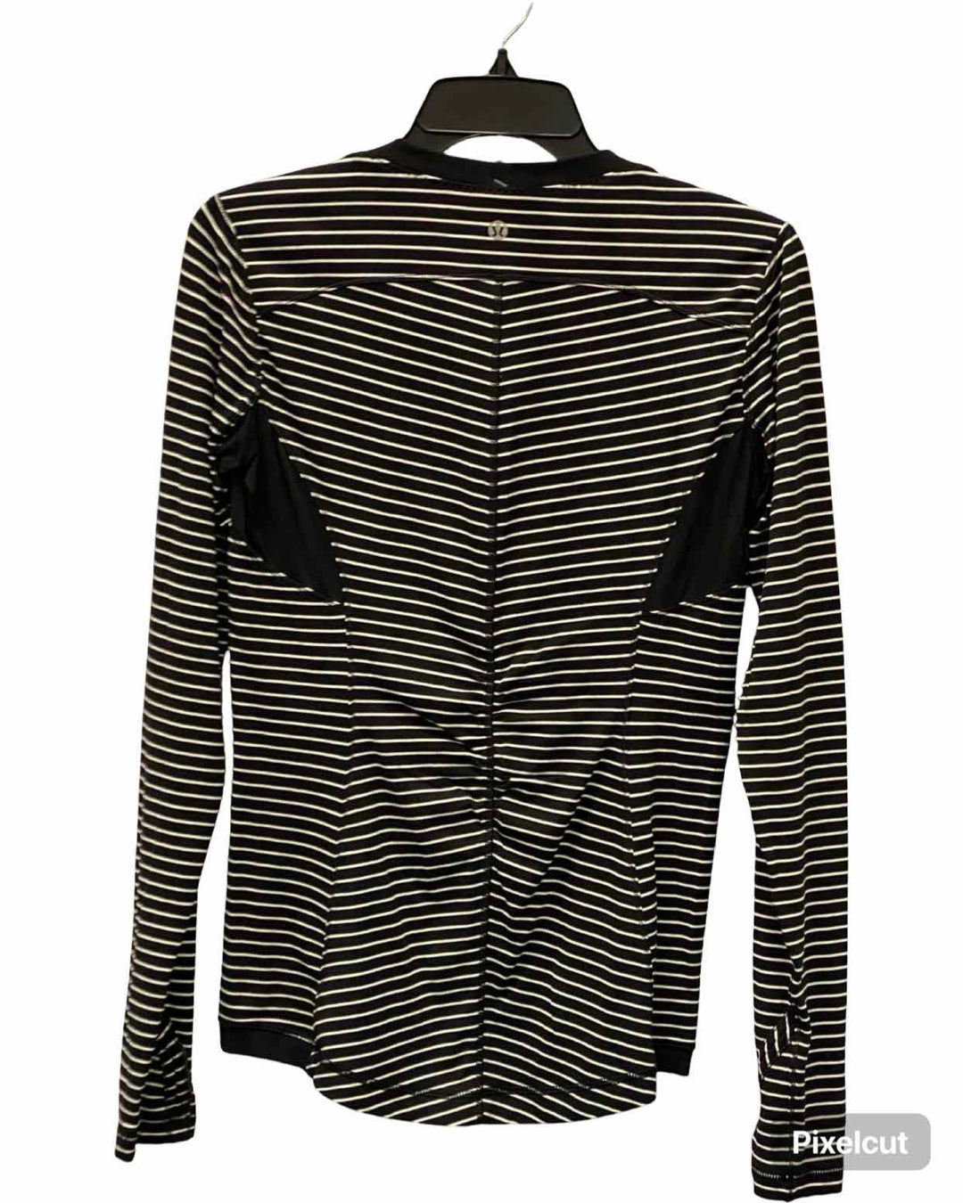 Lululemon Size 8 Black White Stripes Long Sleeve Shirts