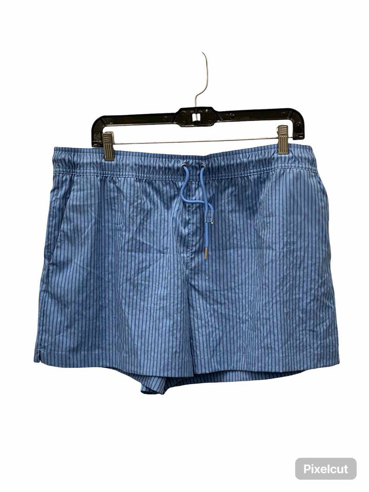 Athleta Size XL Blue Stripe Athletic Shorts