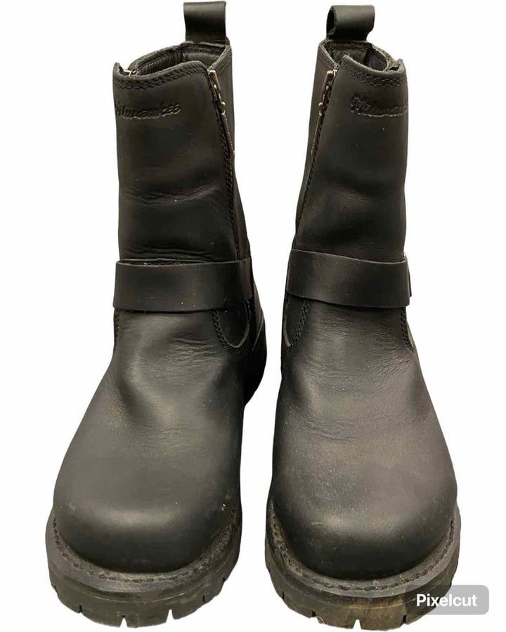 Milwaukee Shoe Size 38 Black Leather Biker Boots(Ankle)