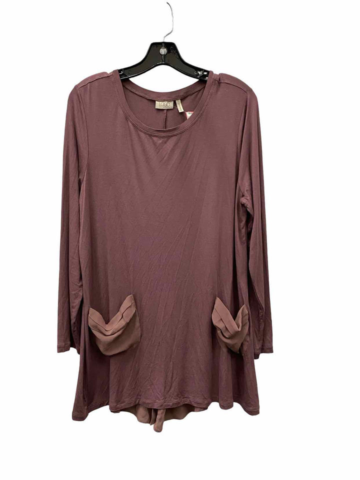 LOGO Size L Purple Long Sleeve Shirts