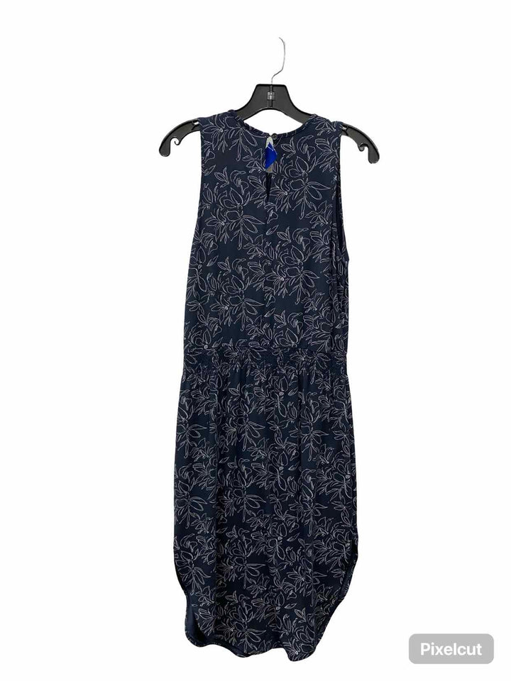 Garnet Hill Size M Blue White Print Dress