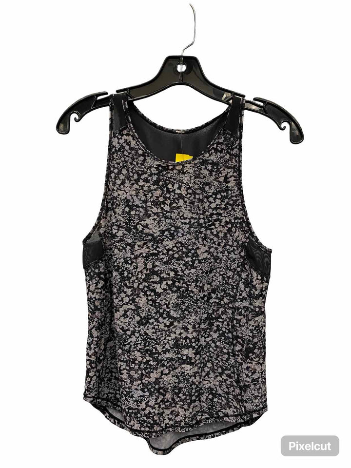 Lululemon Size 6 Blue Floral Athletic Tank Top