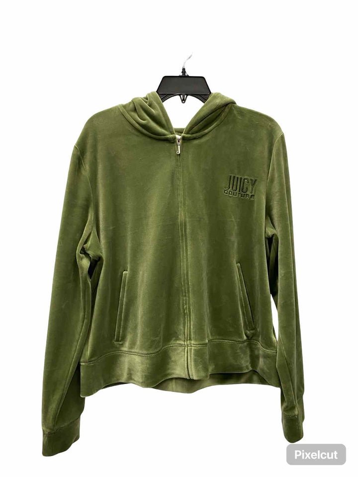 Juicy Couture Size 1X Olive Velour Sweatshirt