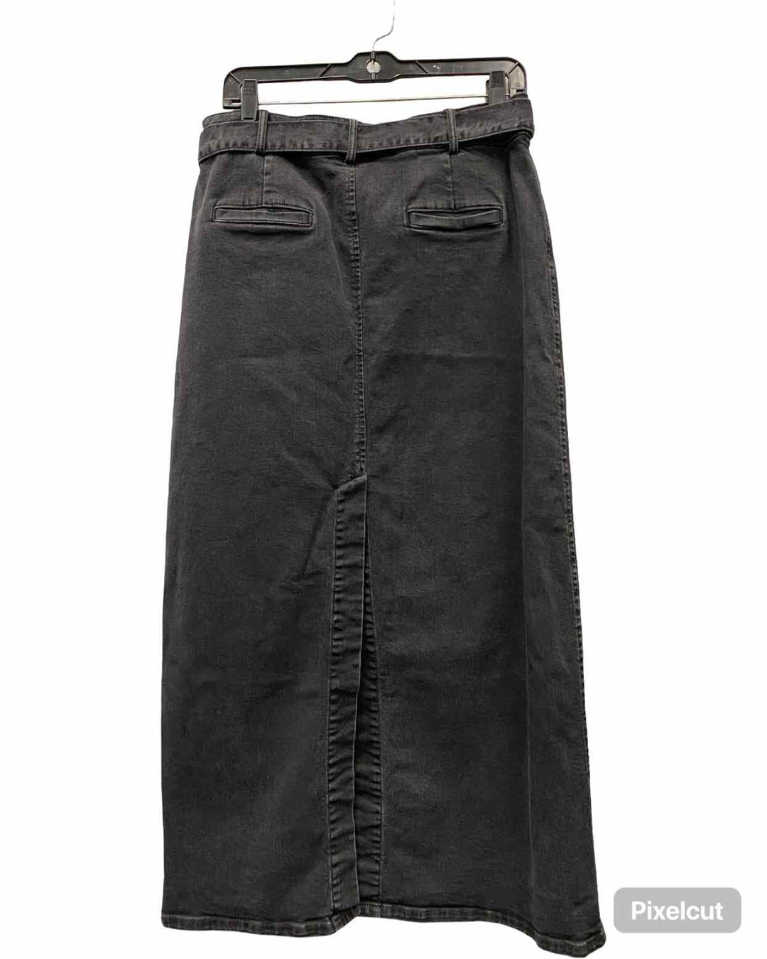 Kenneth Cole Size 10 Black Denim Skirt
