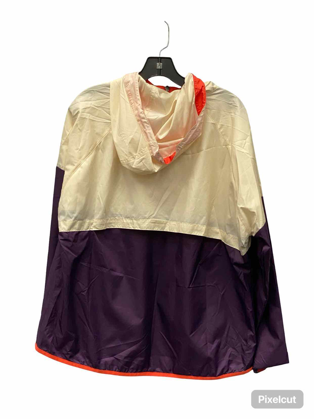 Eddie Bauer Size XL Cream Purple Windbreaker Jacket (Outdoor)