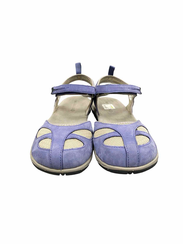 Merrell Shoe Size 10 Blue Grey Leather & Mesh Siren Wrap Q2 Sandals