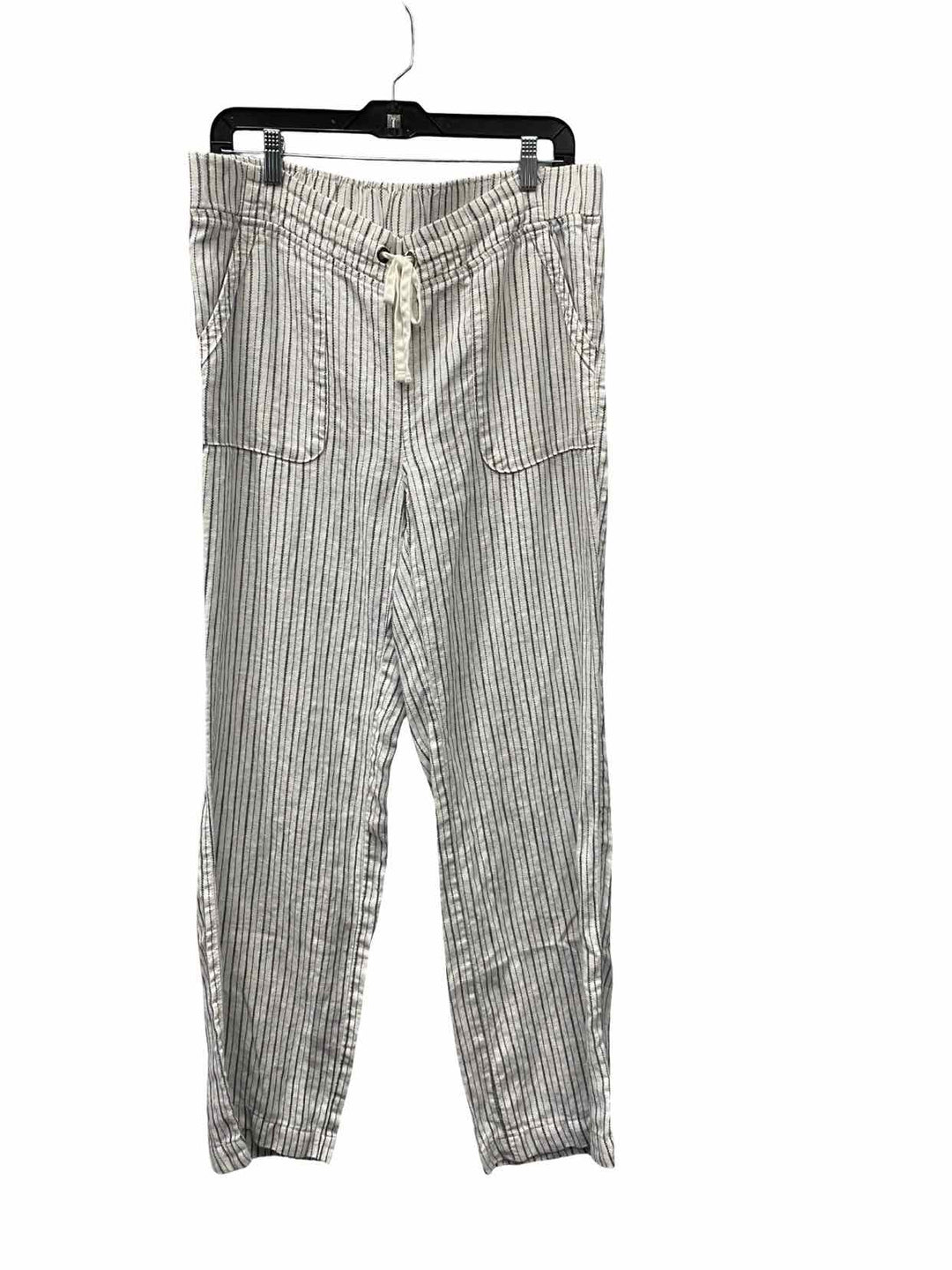 Athleta Size 14T White Grey Striped Pants