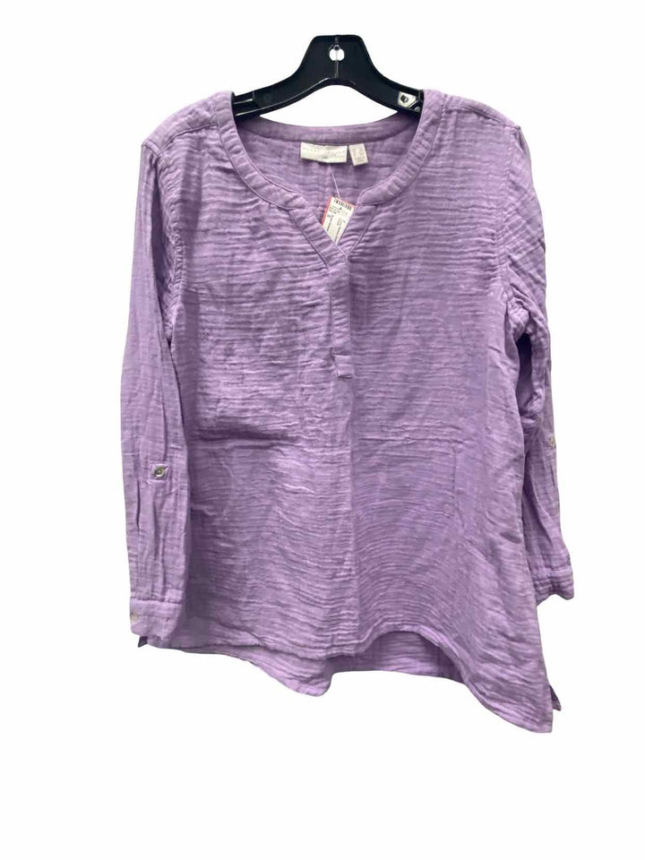 Susan Graver Size S Purple Long Sleeve Shirts