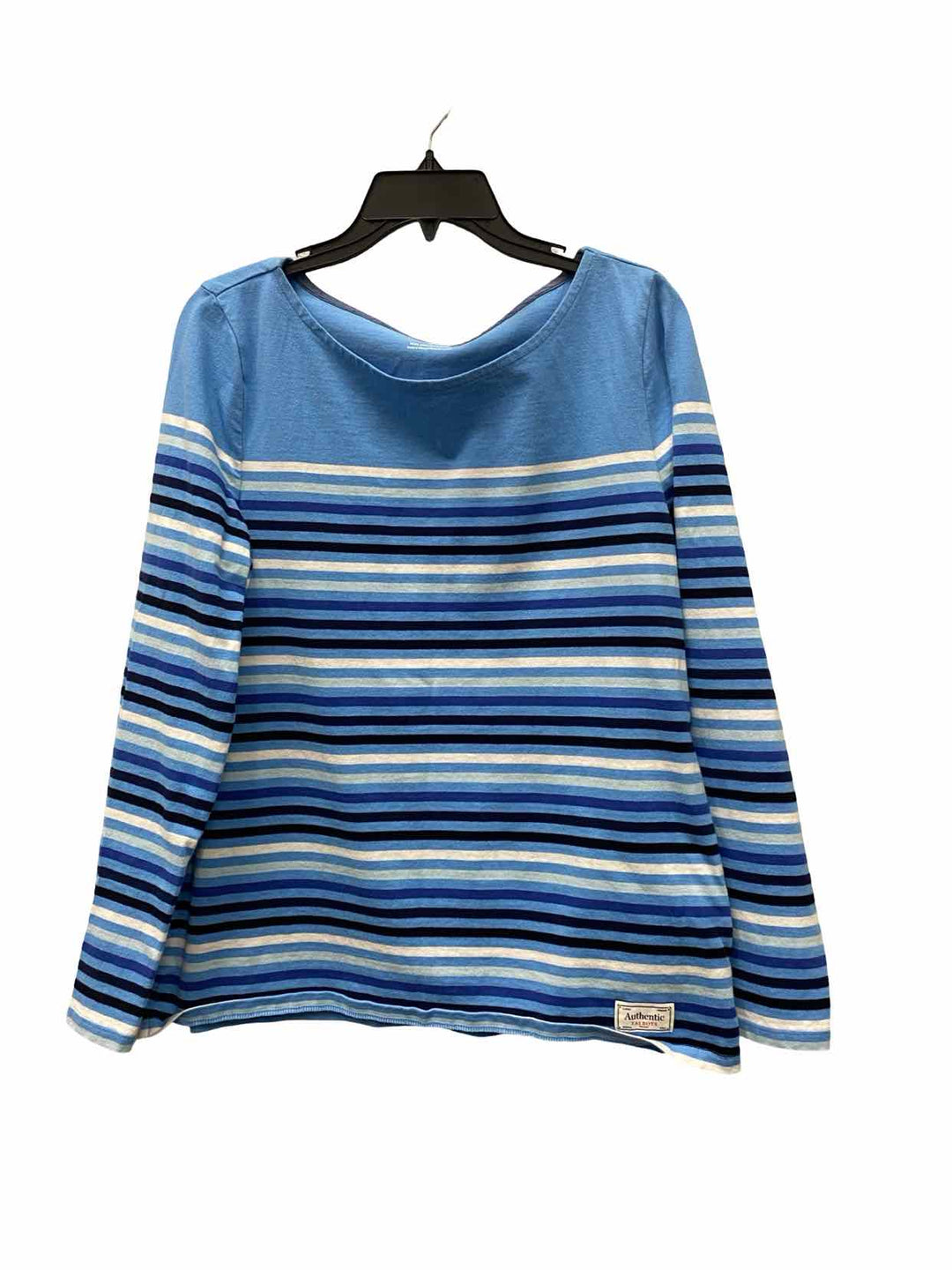 Talbots Size M Blue Stripe Long Sleeve Shirts