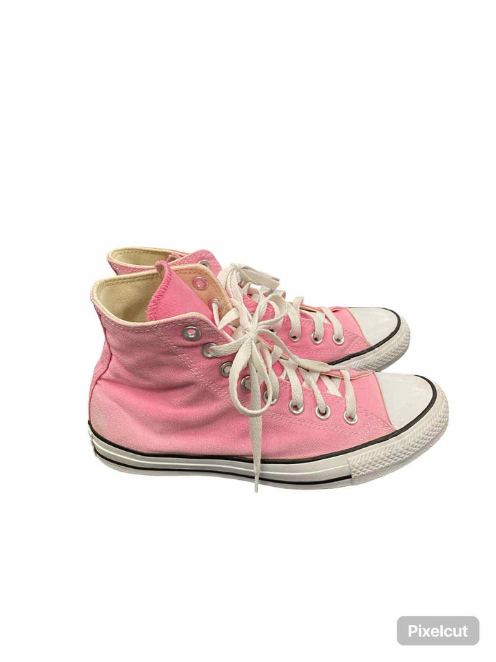 Converse Shoe Size 8.5 Pink High Top Chuck Taylor All Star Canvas Sneakers