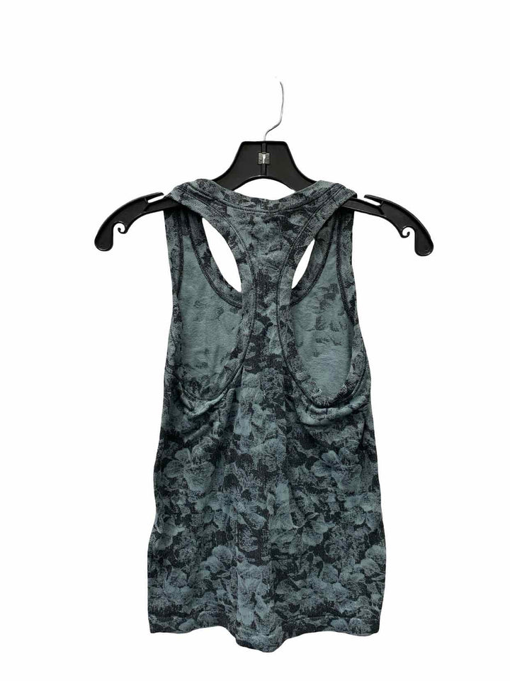Athleta Size S Black Blue Print Athletic Tank Top