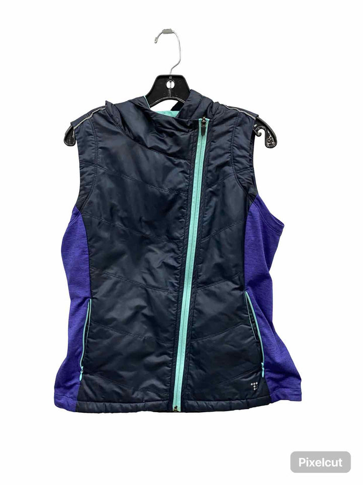Title Nine Size M Black/Blue Purple Vest (Outdoor)