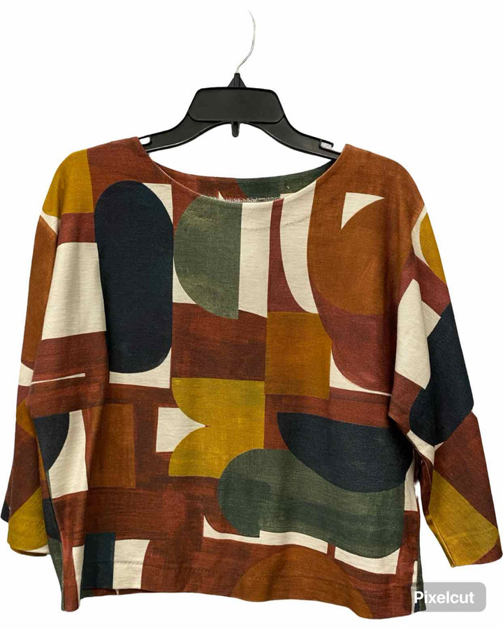 Poetry Size 8 Multi-Color Print Long Sleeve Shirts