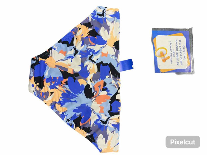 Athleta Size M Purple Yellow Floral Backless Swimsuit Bottom