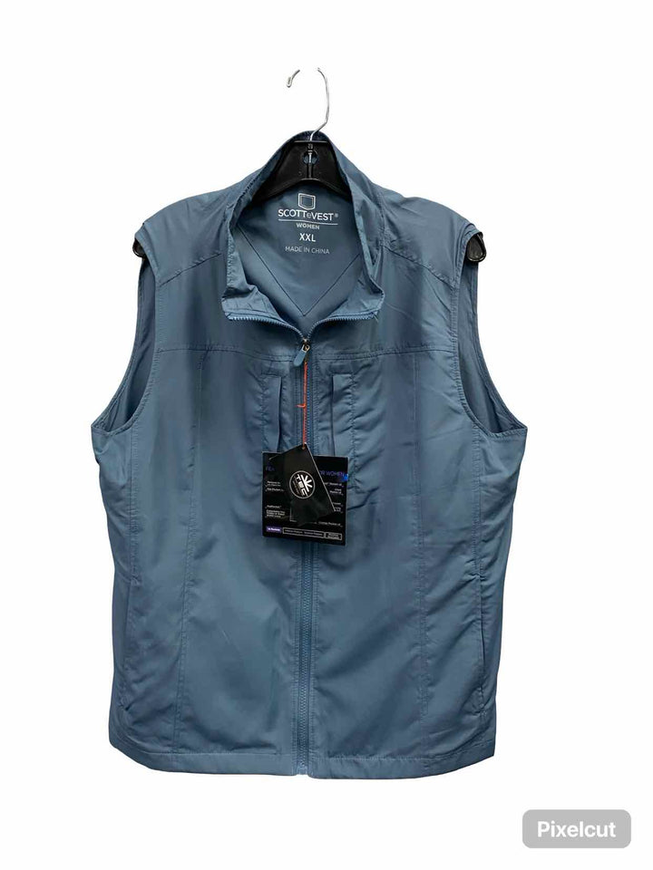 SCOTTeVest Size XXL Blue Vest (Outdoor)