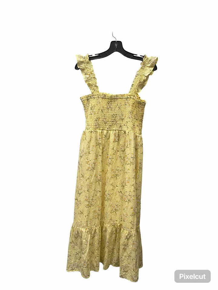 Studio B by Bobeau Size L Yellow Daisies Dress