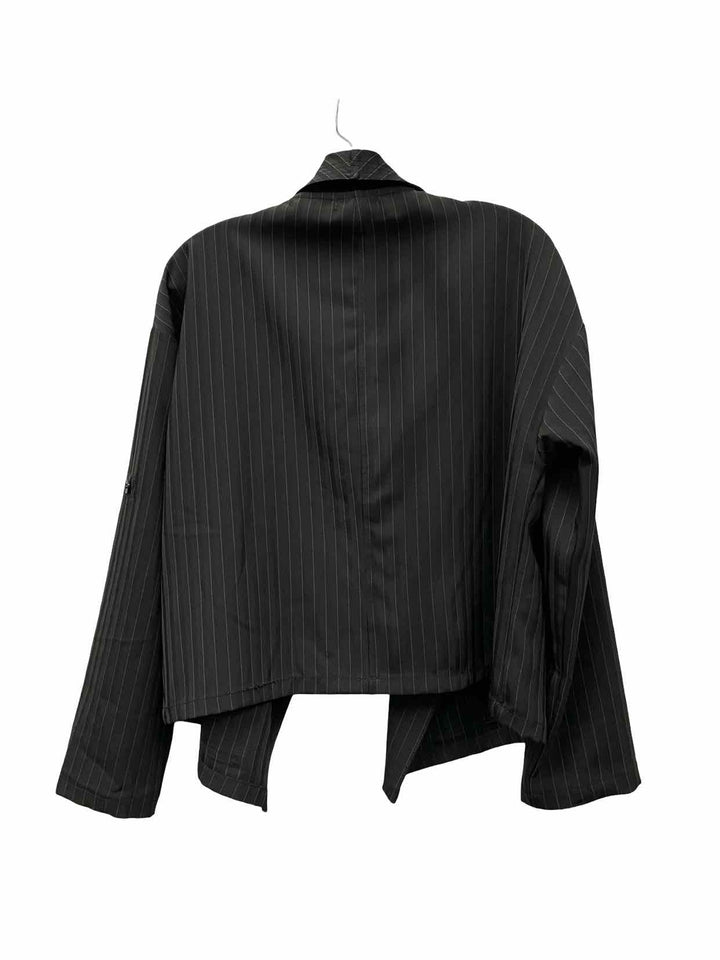 Max Studio Size S Black White Striped Jacket