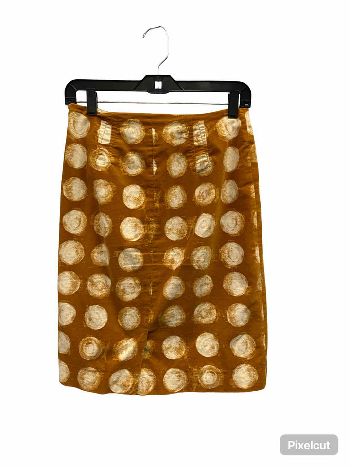 Maeve Size 0 Orange Cream Skirt