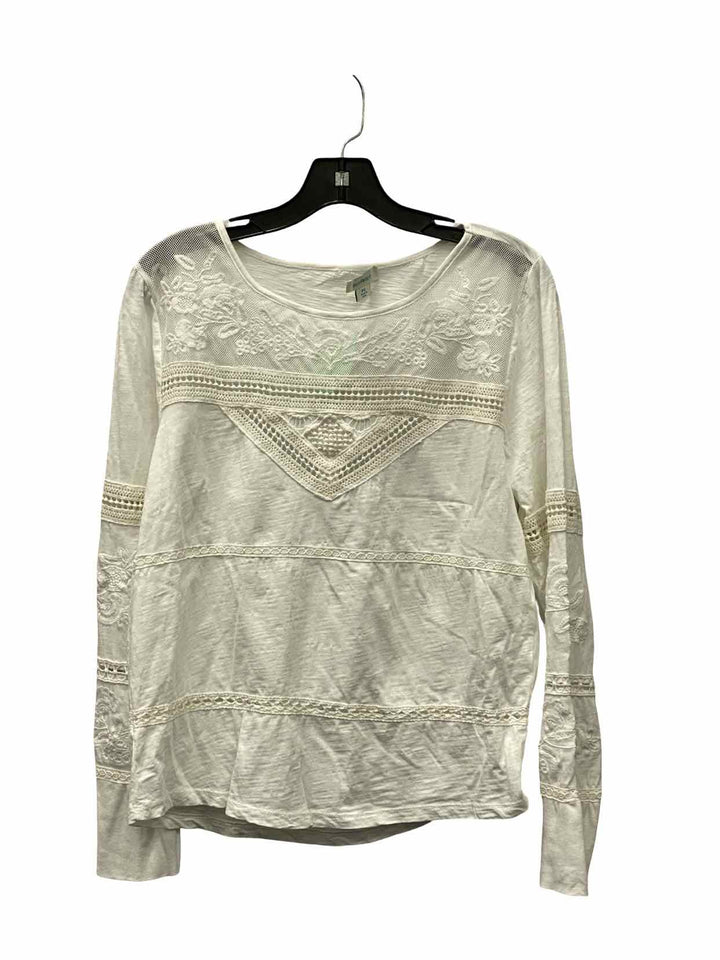 Sundance Size S White Floral Long Sleeve Shirts