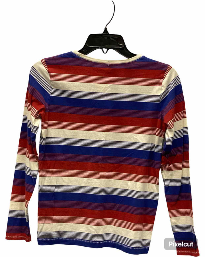 MadeWell Size S White Red & blue Stripes Long Sleeve Shirts