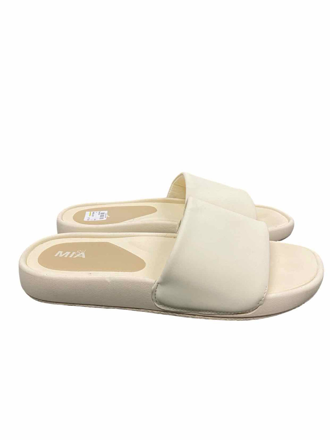 Mia Shoe Size 9 Cream Slide Sandals