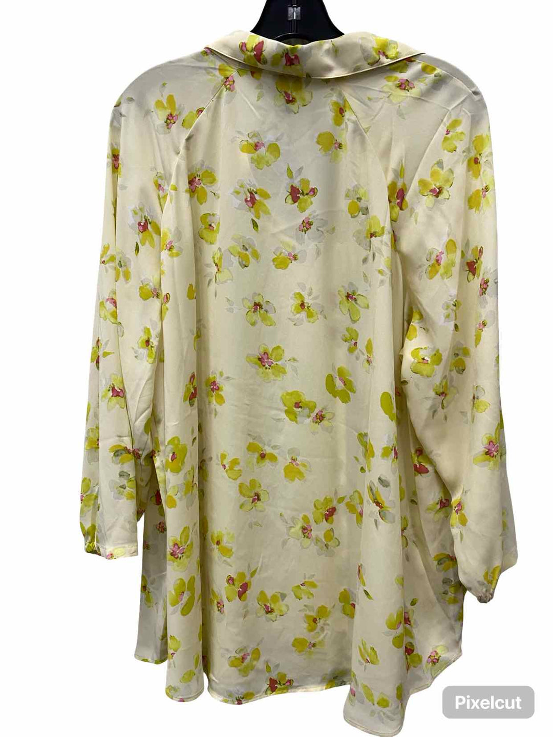 Cabi Size XL Yellow Floral Long Sleeve Shirts