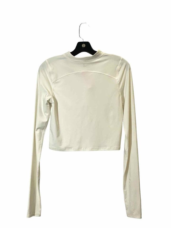 Lululemon Size S White Crop Athletic Long Sleeve