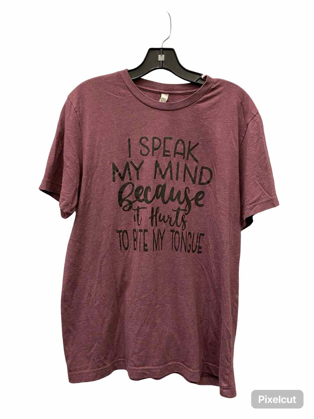 Bella + Canvas Size L Burgundy Print T-shirt