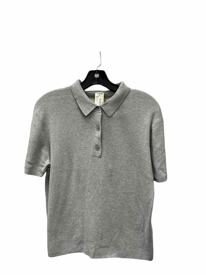 Uniqlo Size L Gray 60% Cotton Athletic Short Sleeve