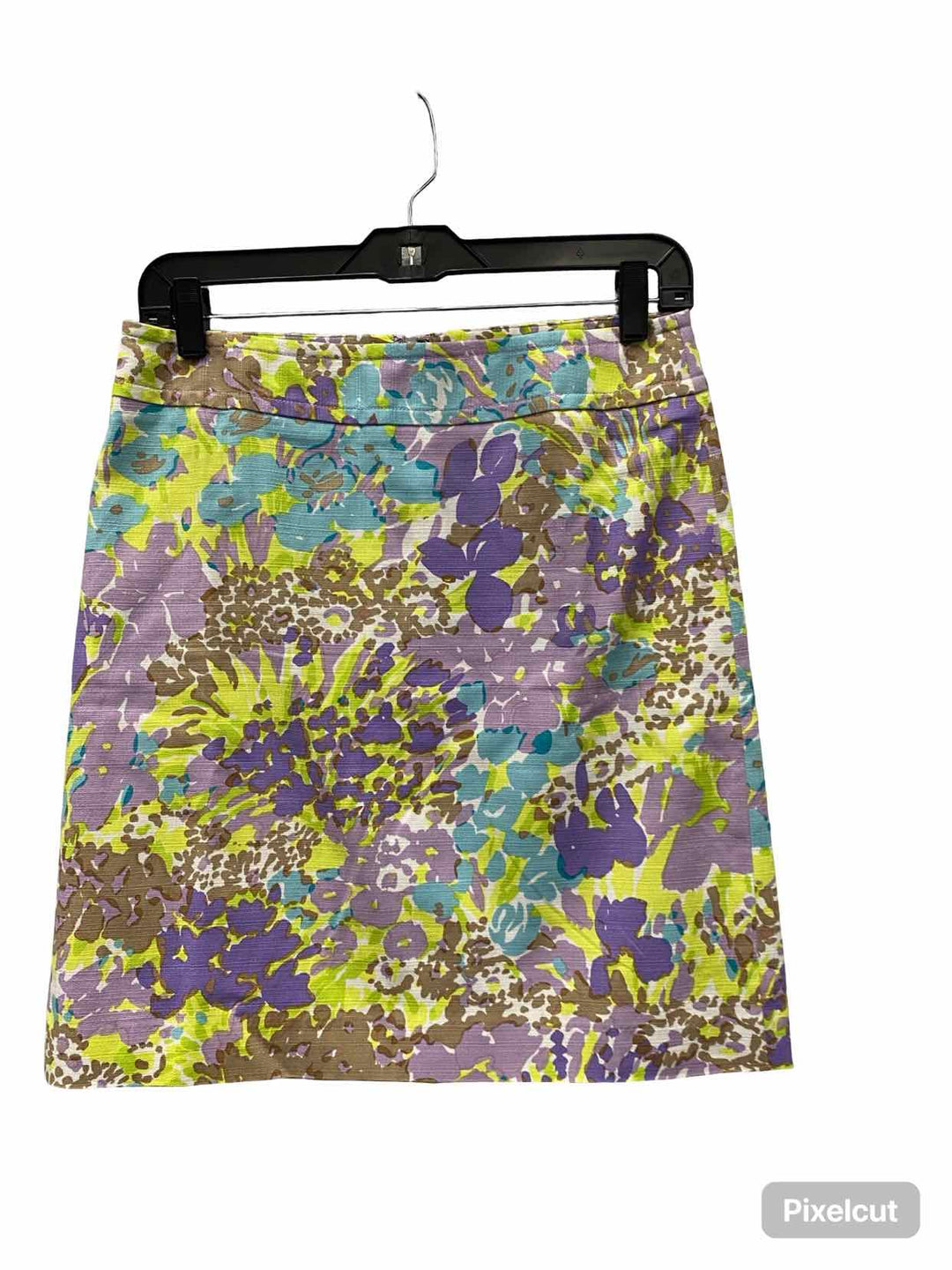 Talbots Size 4P Purple Floral Skirt
