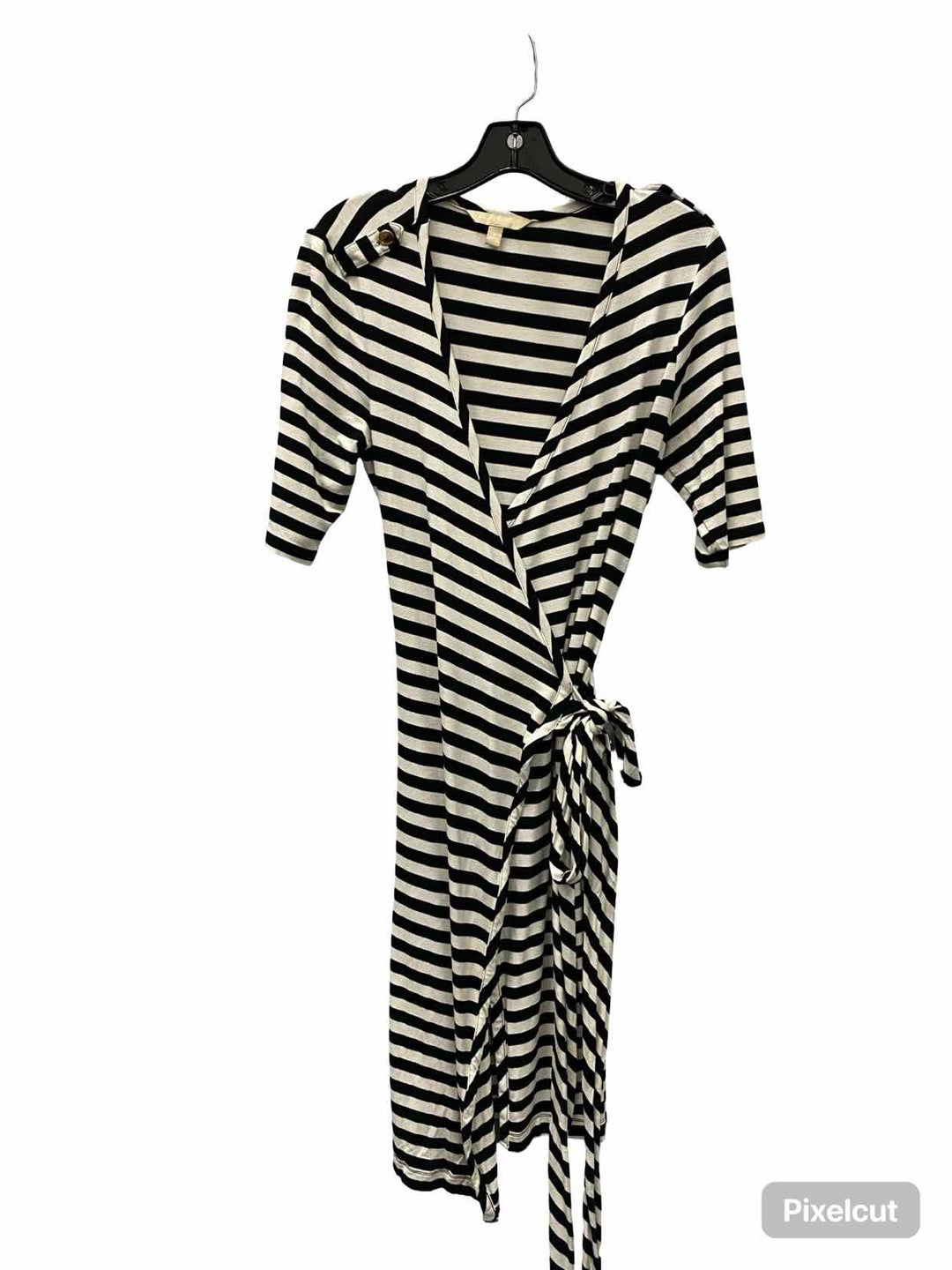 Banana Republic Size S White Black Striped Dress