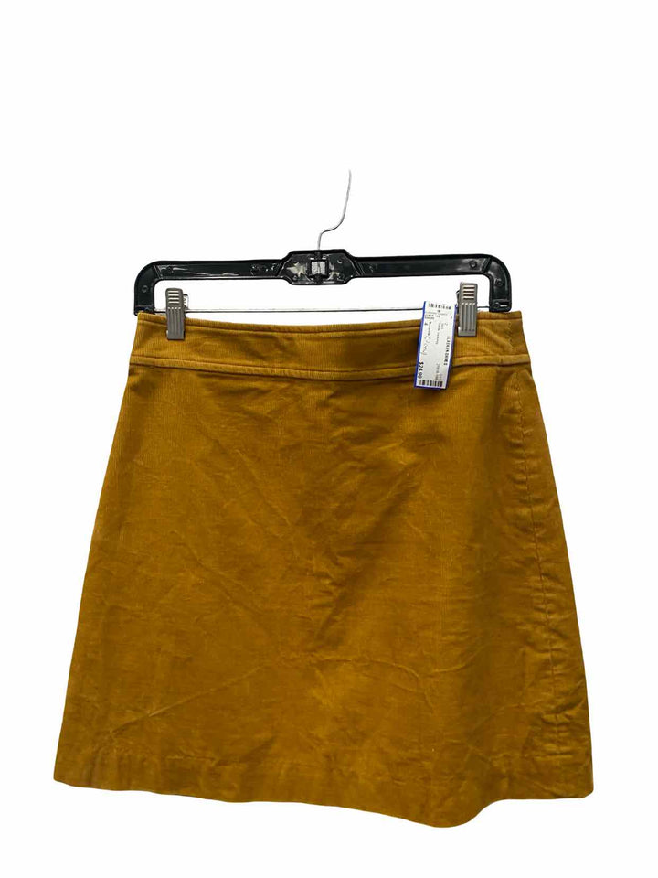 J Crew Size 4 Yellow corduroy Skirt