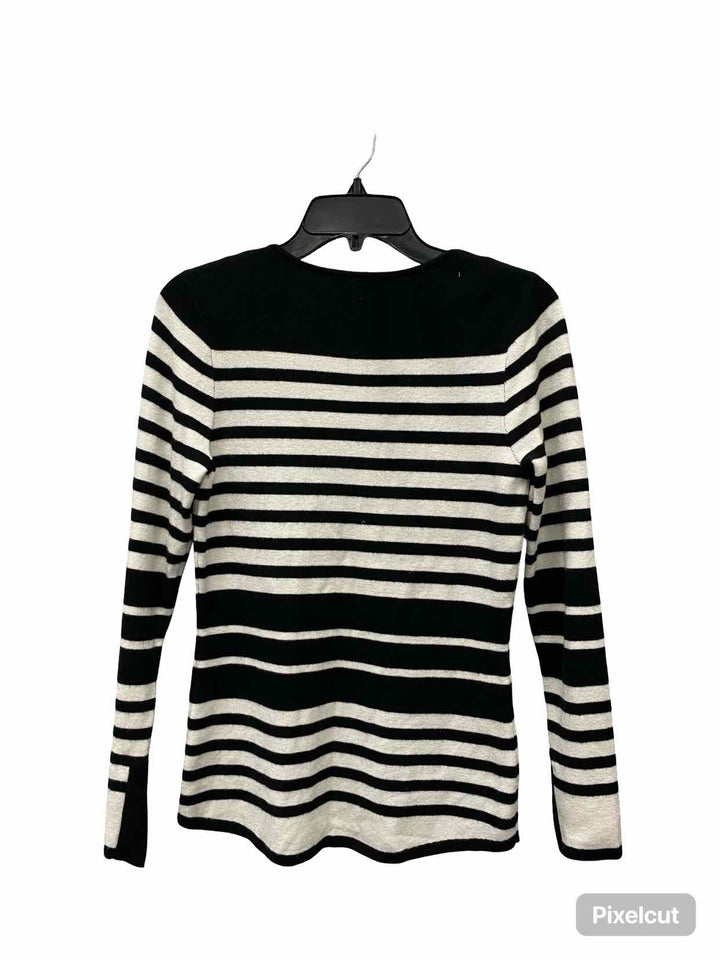 Cyrus Size S Black White Striped Long Sleeve Shirts