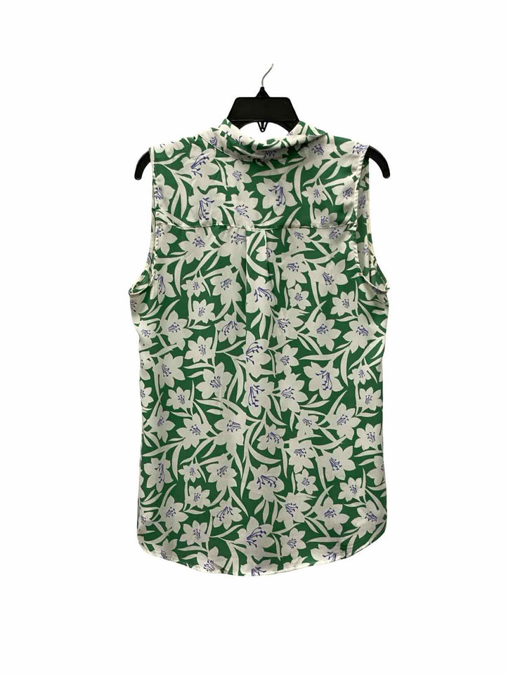 Cabi Size M White Green Tank Top