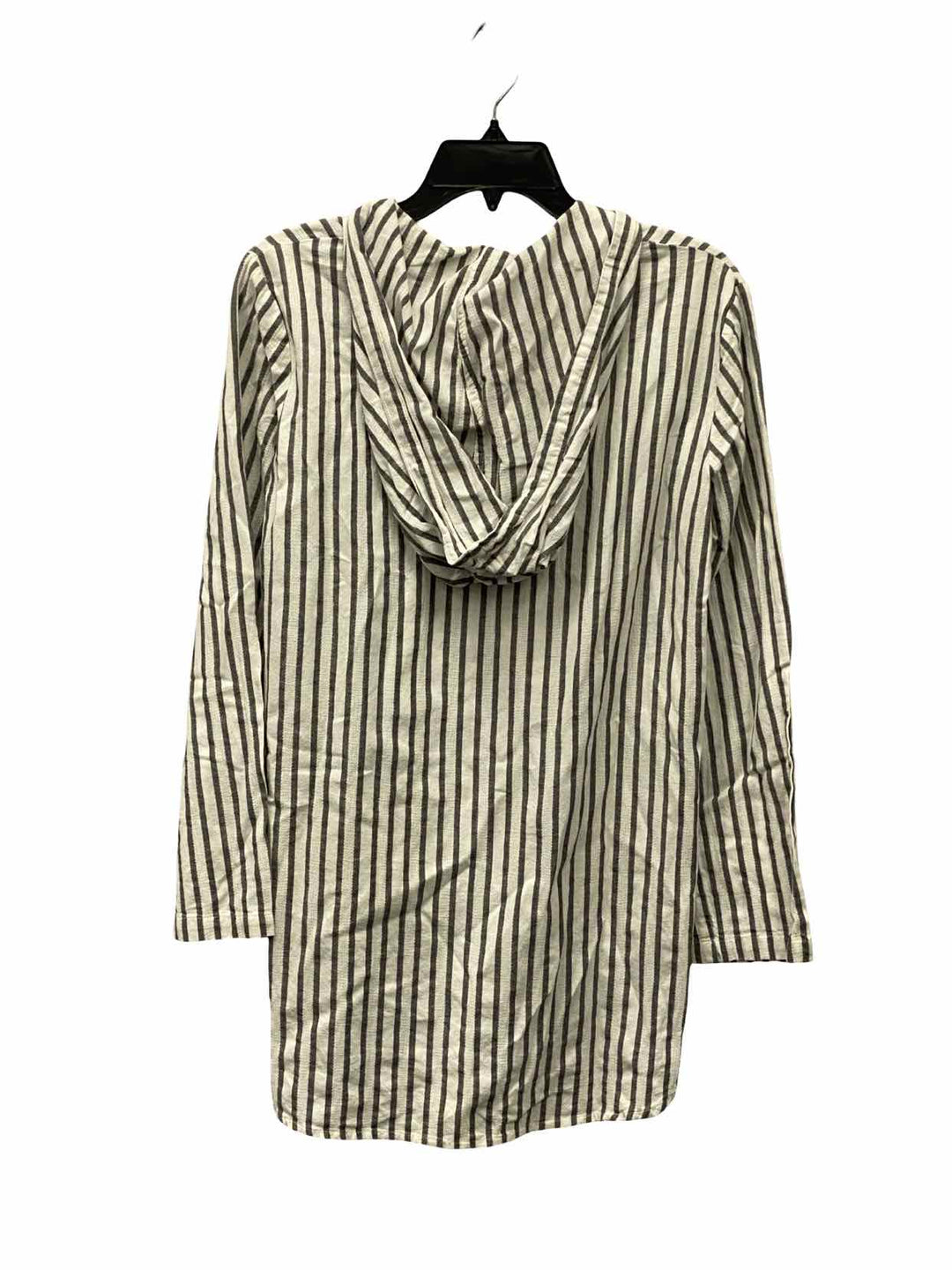 Billabong Size M White Grey Striped 100% cotton Long Sleeve Shirts