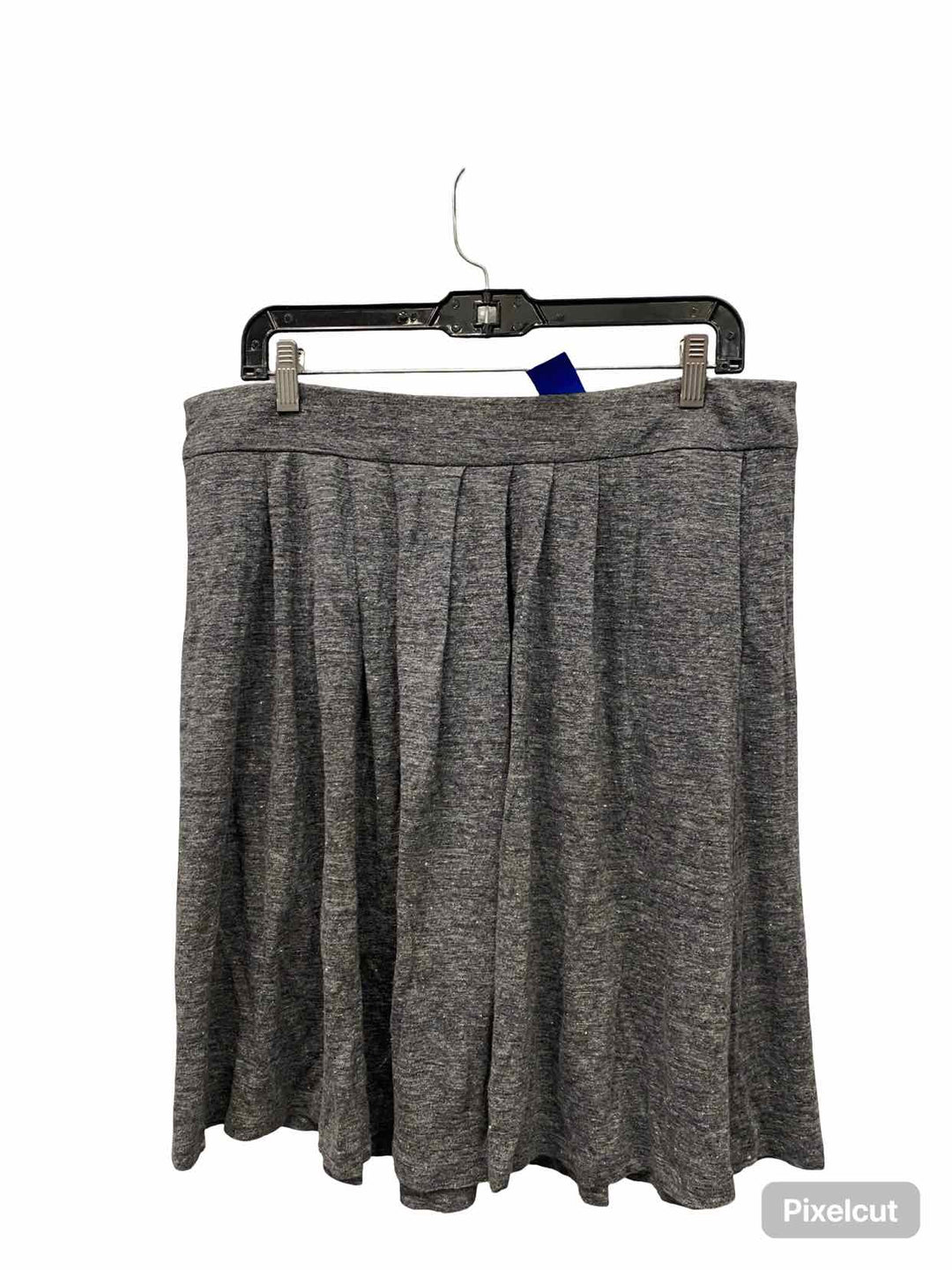 Eileen Fisher Size M Gray Pleated 100% Linen Skirt