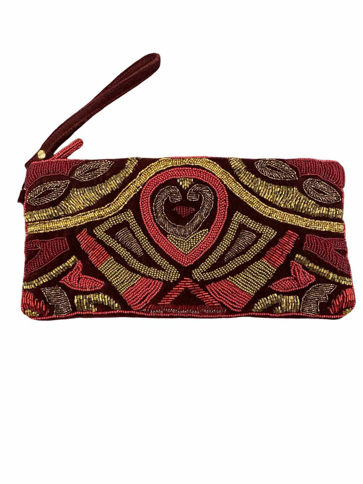Chicos Burgundy Wristlet Purse