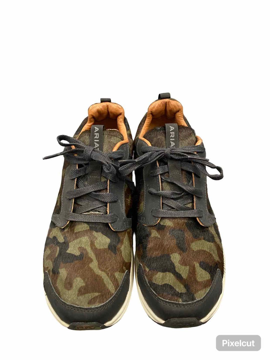 Ariat Shoe Size 8.5 Green Calf Hair Leather Fuse Sneakers