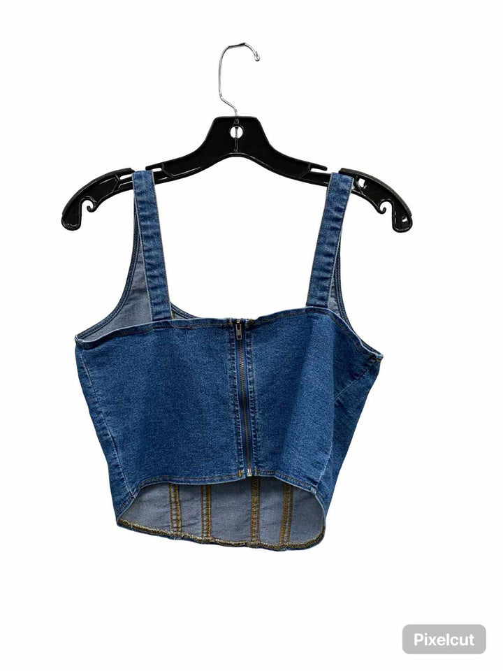 Active USA Size M Blue Denim Tank Top