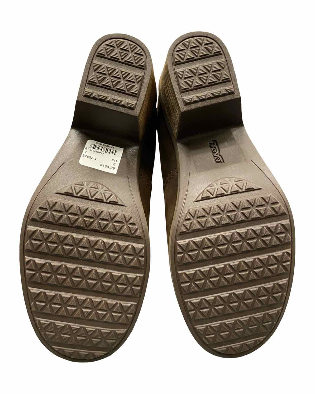 Teva Shoe Size 7 Brown Leather Anaya Tall Boots(knee)