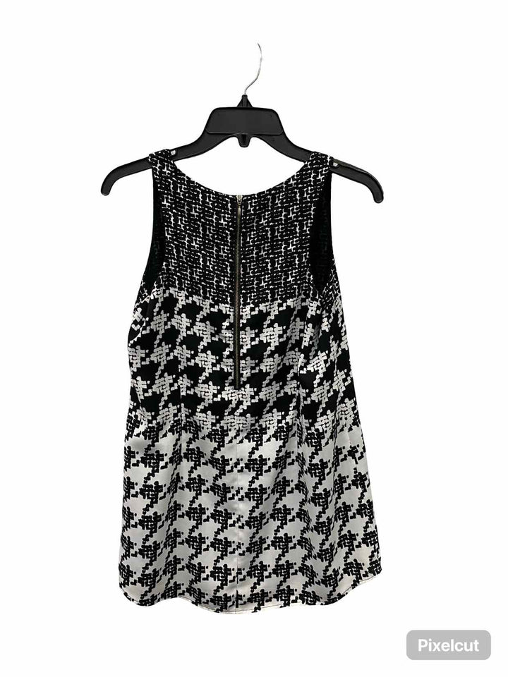Cabi Size XS Black White Print Tank Top