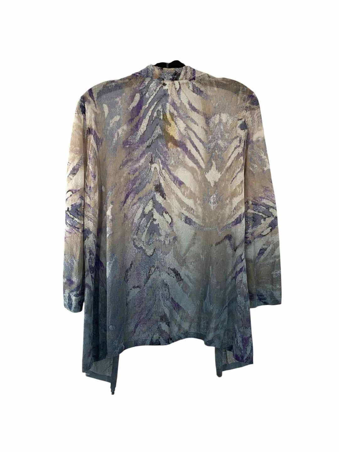 Chico's Size 8 Brown Purple/Blue Long Sleeve Shirts